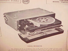 1956 1957 1958 CHRYSLER DESOTO DODGE HIGHWAY HI-FI RECORD PLAYER SERVICE MANUAL picture