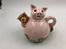 Pre-Owned Ceramic 4in Tea for One Pig Small Chip In Ears & Back DD02B22004 picture