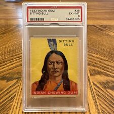 1933 Goudey Indian Gum #38 Sitting Bull PSA 6 EX-MT HIGH GRADE Sioux Chief picture