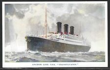 T.S.S. Transylvania, Anchor Line, British Ocean Liner, Early Postcard, Unused picture