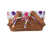 CAKE BASKET LINER for Longaberger Basket. Balloons, Confetti start the party NEW picture