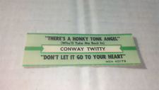 JUKEBOX STRIP (1) CONWAY TWITTY There's A...Angel/Don't Let..To Your 45RPM-L@@K picture