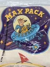 Sealed VTG Qantas Airline Max Pack Canvas Backpack Jeremy Space Ship Design Rare picture