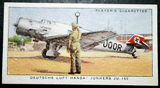 JUNKERS JU160  Lufthansa Airliner  Vintage 1936 Illustrated Card  CD20M picture