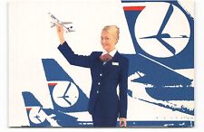 Postcard Airline LOT POLISH AIRLINES Polskie Linie Lady CC9. picture