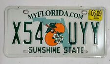 2009 FLORIDA Sunshine State License Plate ~ X54 UYY ~🔥FREE SHIPPING🔥 picture