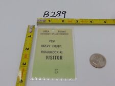 Original Nasa USAF Obsolete Access Badge Visitor Heavy Equipment Roadblock #1 picture