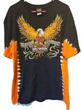 Men's Harley Davidson Tie Dye Eagle T-SHIRT XL Casper Wyoming Retro Biker Shirt  picture