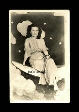 Rare Vintage RPPC Photo ID'd DISABLED WOMAN Sitting on Prop Paper Moon UNUSUAL picture