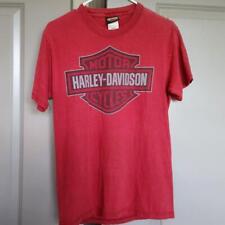 Vintage 00s Y2K 2001 Harley Davidson Motorcycles logo red tee shirt size S picture