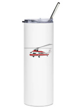 Sikorsky S-58T Stainless Steel Water Tumbler with straw - 20oz. picture