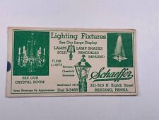Vintage Inkblotter Lighting Fixtures Schaeffer Reading PA  picture