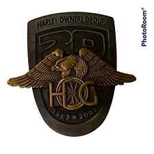 Harley Davidson HOG 20th Anniversary 1983 2003 Motorcycle Lapel Vest Hat Pin picture