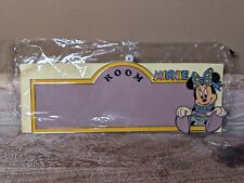 Vintage 1993 Walt Disney Company Minnie Mouse Children Bedroom Plastic Sign picture
