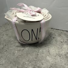 NWT 2024 Rae Dunn White Inside Pink Stacking/Nesting Measuring Cups Set Of 4 picture