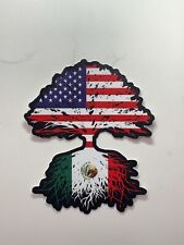 Mexican Flag American Flag America Mexico Decal Sticker. picture