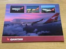 Qantas Airways Boeing 747-400 aircraft postcard picture