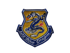 ROKAF 102nd Fighter SQ F-15K Korean Aie Force Blue Dragon Patch K-1 picture
