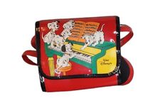 Vintage Walt Disney 101 Dalmatians Vinyl Purse Red Shoulder Handbag  picture