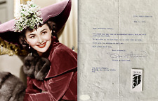 OLIVIA de HAVILLAND Signed Typed Letter JSA (COA) Gone With The Wind Star picture