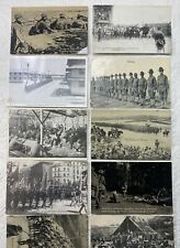 Postcard RPPC War Soldiers Troops Drills Unposted WW2 era Double Sided Lot 10 picture