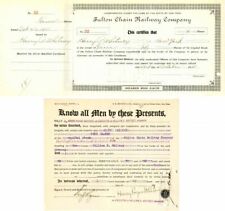 Fulton Chain Railway Co. Transfer signed by Harry Payne Whitney - Stock Certific picture