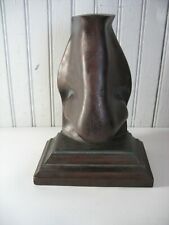 Vintage C2C Designs Bronze NOSE Bookend Resin 1980s Medical Anatomy Smelling picture