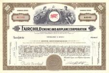 Fairchild Engine & Airplane Corporation - 1950's dated Aviation Stock Certificat picture