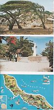 LOT OF 3 , ARUBA NETHERLANDS ANTILLES Postcard est 1970 picture