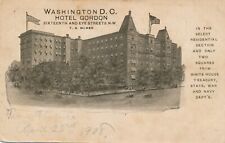 Hotel Gordon in Washington D.C. 16th and Eye Streets NW 1908 postcard picture