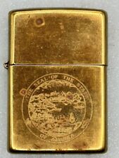 Vintage 1996 Alaska State Seal Brass Zippo Lighter Tom McNary Personalized picture