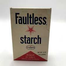 VINTAGE Faultless Starch 12 OZ UNOPENED BOX New Old Stock NOS Prop picture