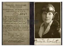 AMELIA EARHART'S PILOT LICENSE FROM 1923 AVIATRIX AUTOGRAPED 5X7 PHOTO picture