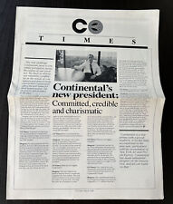 Vintage March 1998 Continental Airlines CO Times Company Newsletter Memorabilia picture