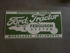 RARE PORCELAIN FORD TRACTOR ENAMEL SIGN 60 INCHES SSP picture