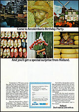 1975 KLM airlines Holland Amsterdam windmill hotels vintage photo Print Ad ads26 picture