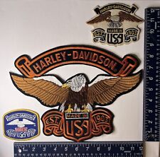 Authentic Vintage Harley-Davidson Patches / Emblems Rare White Backing picture