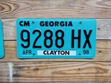 Georgia expired 1998 Clayton  County Commercial Semi Truck License Plate 9288 HX picture