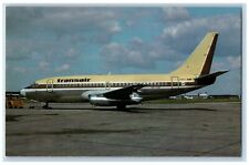 Airplane Postcard Transair Boeing 737-2A9C Airlines Exterior View Vintage picture