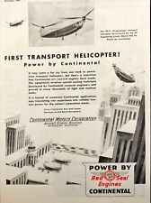 1945 Continental Motors First Transport Helicopter Engines Muskegon MI Print Ad picture