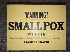 Vintage original quarantine sign smallpox  picture