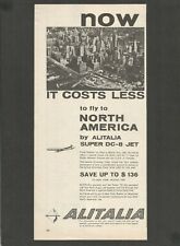 ALITALIA Airlines of Italy - Fly with DC-8 Jet - 1960 Vintage Print Ad picture