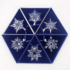 6 Swarovski Star Annual Snowflake Ornaments 2000~2001~2002~2003~2004~2005 Boxes picture