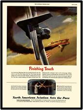 1945 North American Aviation New Metal Sign:  P-51 Mustang Taking Down Zero picture