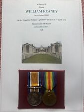 WW1 Medals Reaney KOYLI Yorkshire Infantry KIA Casualty Derby Man Rossignol Wood picture