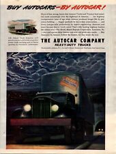 VINTAGE 1945 THE AUTOCAR COMPANY HEAVY DUTY TRUCKS PRINT AD picture