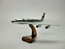 B707 Trans Global Boeing B-707 Aircraft Desktop Kiln Wood Model Small New picture