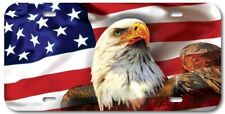 American Flag Bald Eagle License Plate Tag For Car, Truck 6