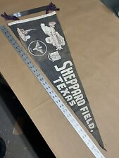 1940's Sheppard Field Texas Airport US Army Air Force Felt Pennant Airplane Jet picture