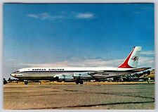Airplane Postcard KAL Korean Airlines Boeing 707-320 HL-7406 CF6 picture